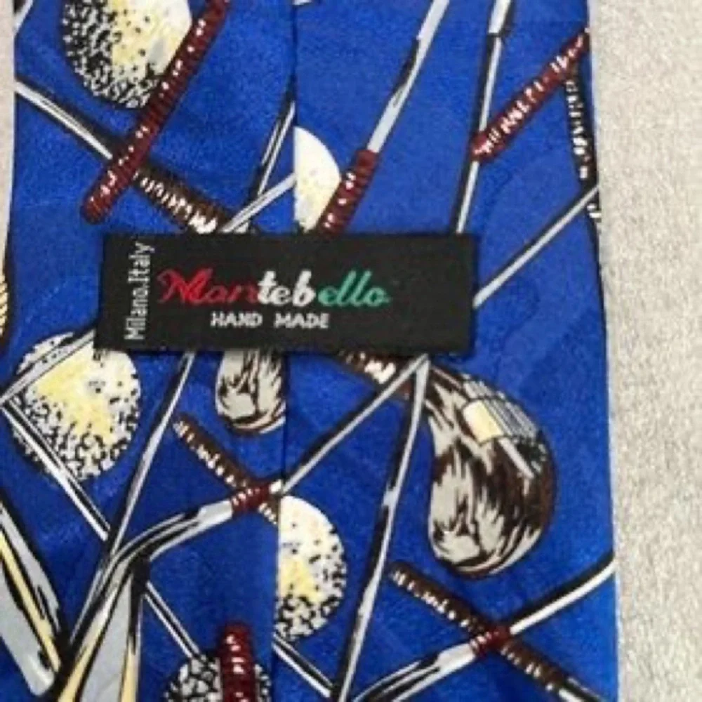 Blue Patterned Men's Tie - Unbranded